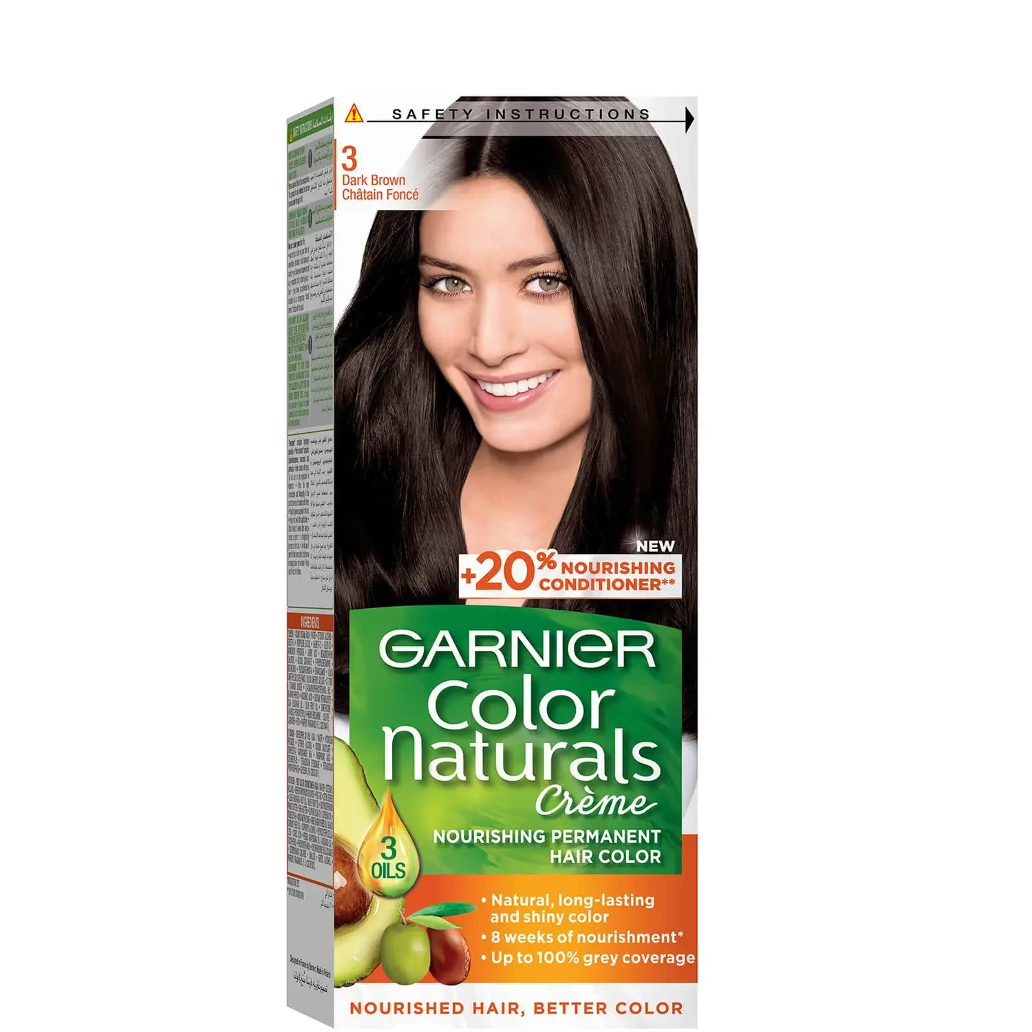 Garnier Color Naturals Creme 3 Dark Brown Hair Color