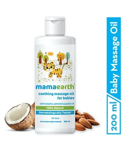 Mamaearth Baby Soothing  Massage Oil 200 mL