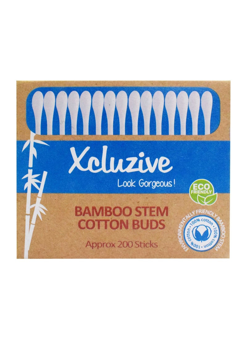 Xcluzive 200 Pcs Bamboo Stem Ear Buds