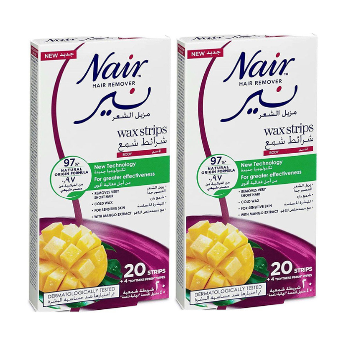 Nair Body Wax Strips  20s Twin Pack Promo Mango