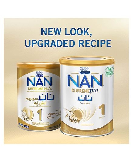Buy Nestle NAN Supreme Pro Stage 1 Milk Formula Powder 400 gm Online at  Best Price in UAE | Medi Life Pharmacy Online