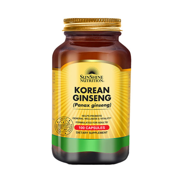 SUNSHINE NUTRITION KOREAN GINSENG 100 CAPSULES