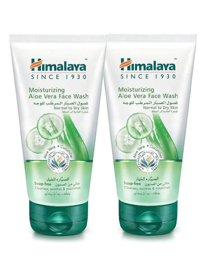 Himalaya Moisturizing Aloe Vera Face Wash 150 ml Pack of 2