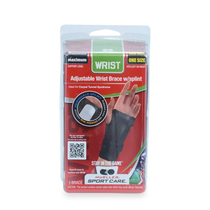 Mueller  Black Wrist Brace With Splint