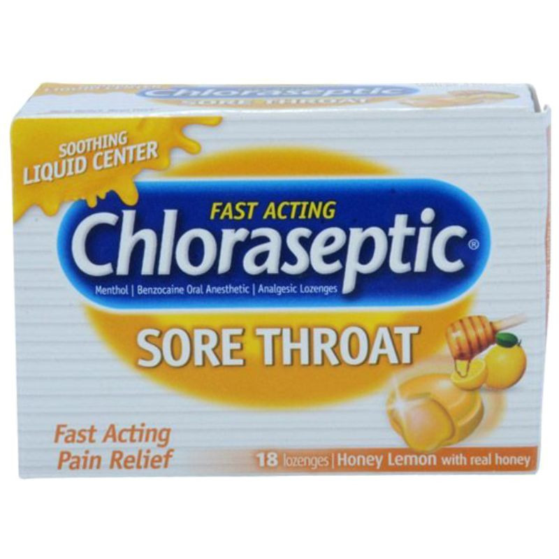Chloraseptic  Fast-Acting Honey Lemon 18's Lozenges