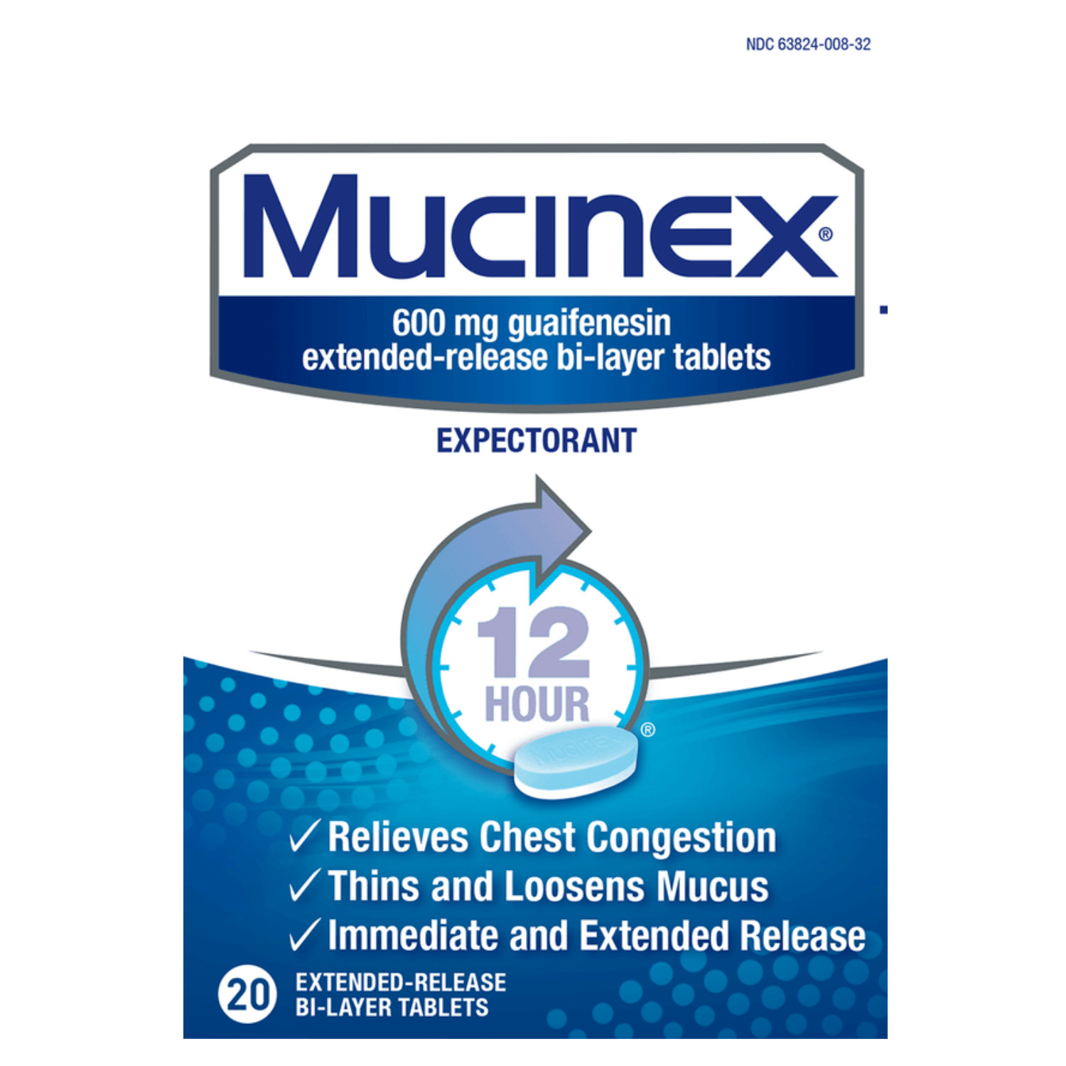 Mucinex Expectorant 600 mg Tablets 20'S
