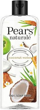 Pears Naturale Nourishing Coconut Water Body Wash, 100% Natural Ingredients,  250 Ml Liquid Shower Gel With Honey For Glowing Skin - Paraben Free