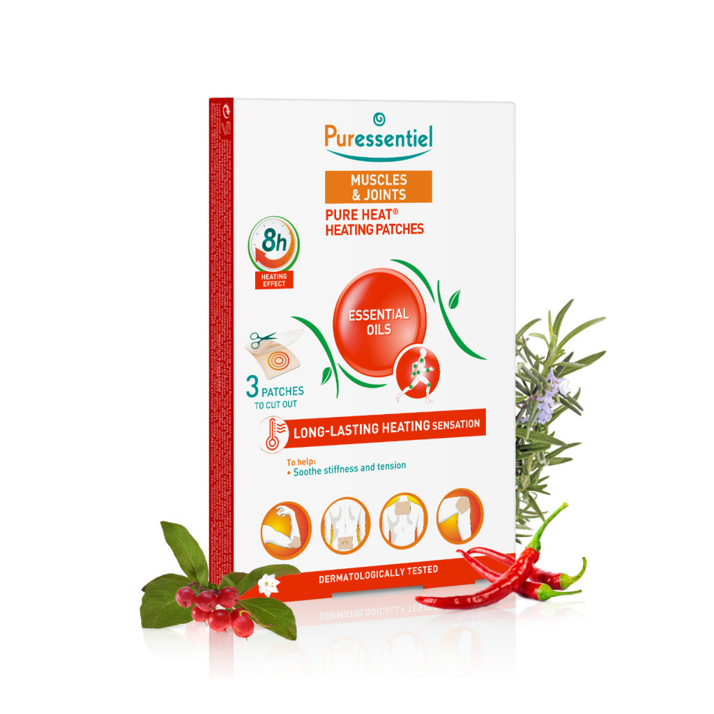 Puressentiel Muscles & Joints Pure Heat Heating Patches with 14 essential Oils 3 Patches