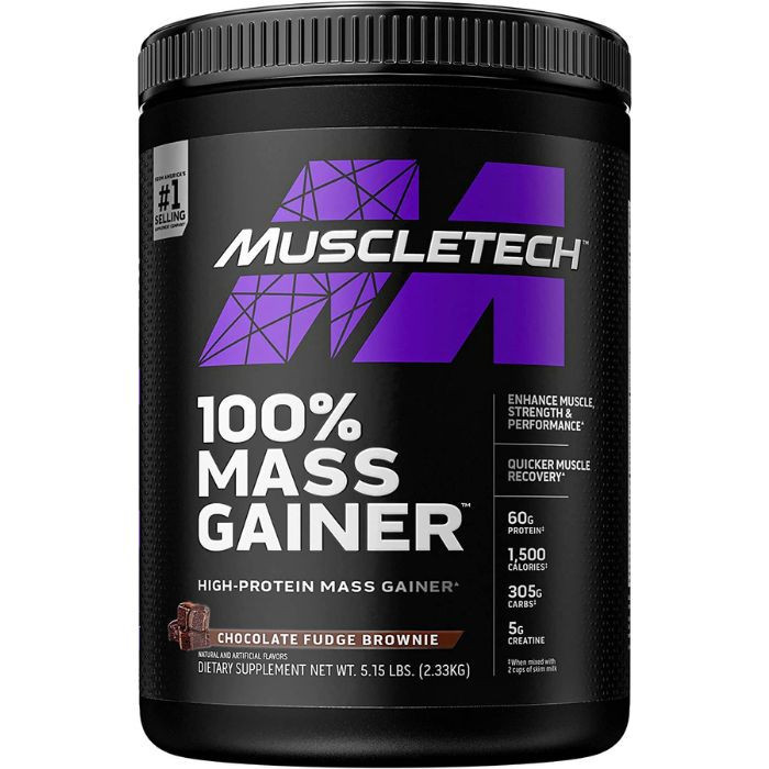 Muscle Tech 100% Mass Gainer Chocolate Fudge Brownie 5.15 LBS