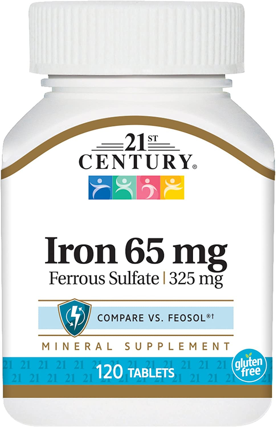 21ST CENTURY IRON 65 MG TAB 120'S