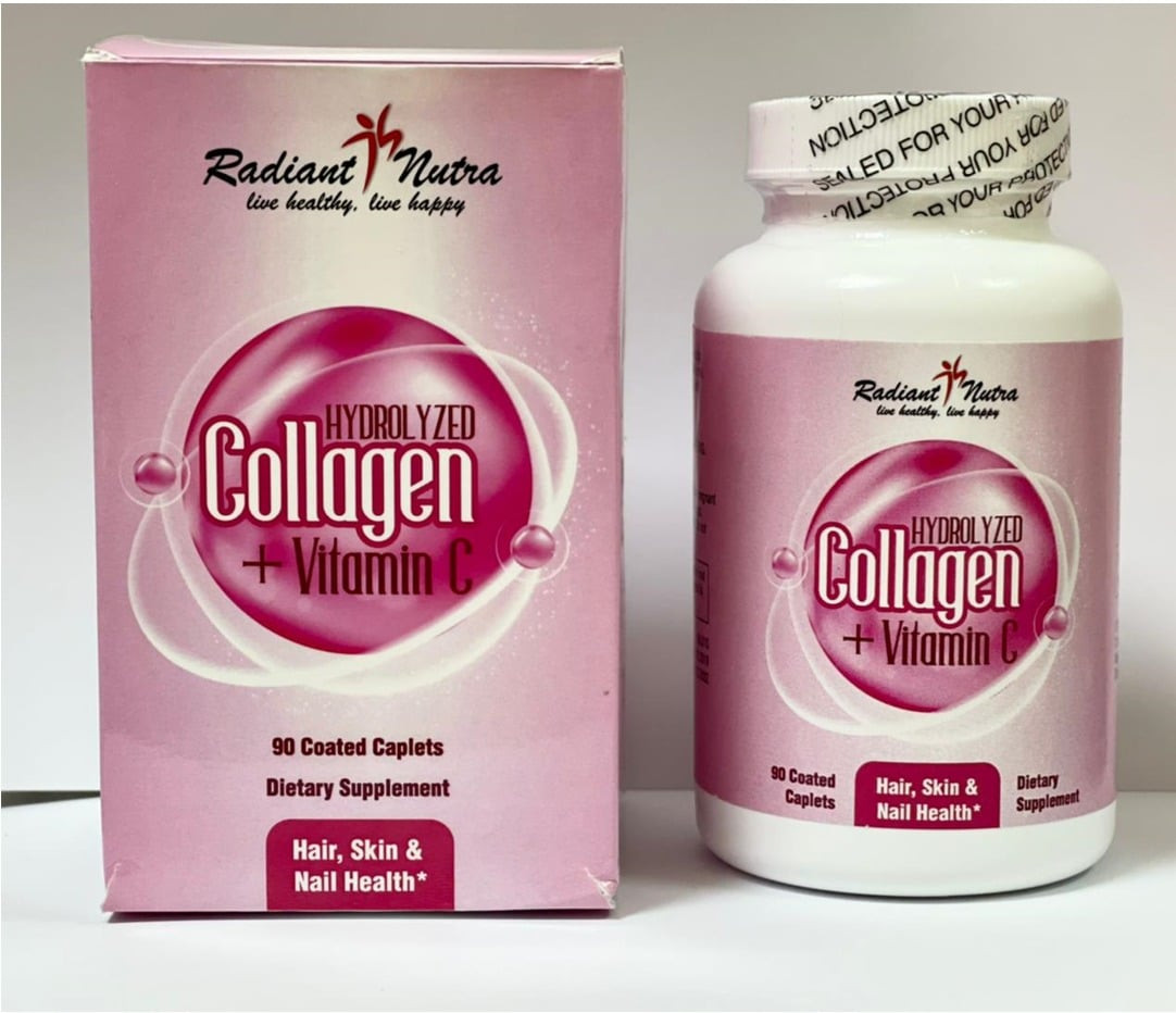 Radiant Nutra Hydrolyzed Collagen with Vitamin C Capsules 90'S