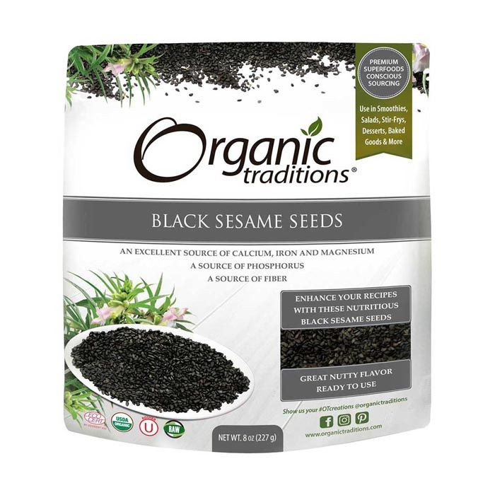Organic Traditions Black Sesame Seeds 227 g