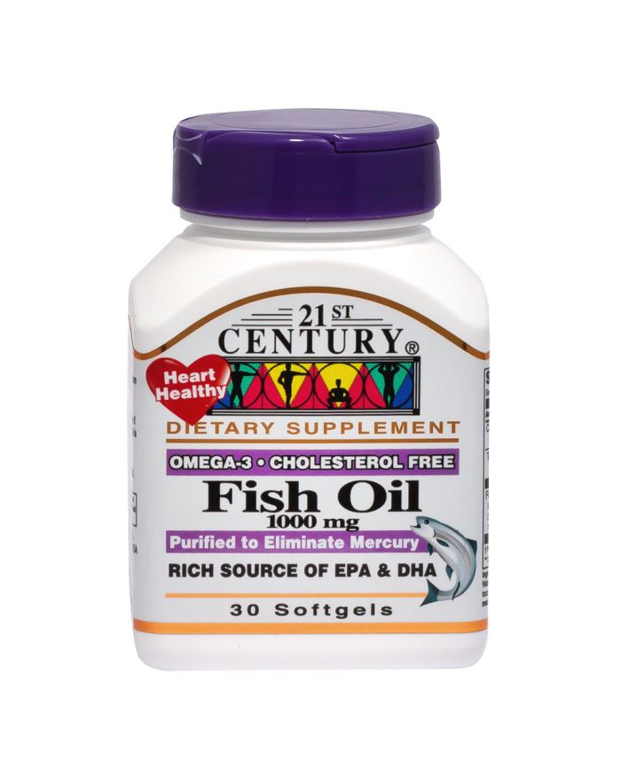 21st Century Omega 3 Fish Oil 1000 mg Softgel 30'S