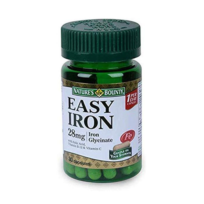 Natures Bounty Easy Iron  Capsules 30's 28 mg