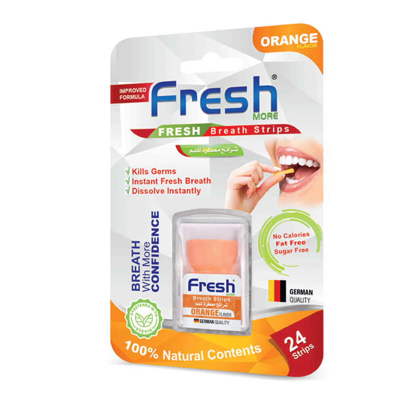 Fresh More Breath Orange Flavor Strips 24'S
