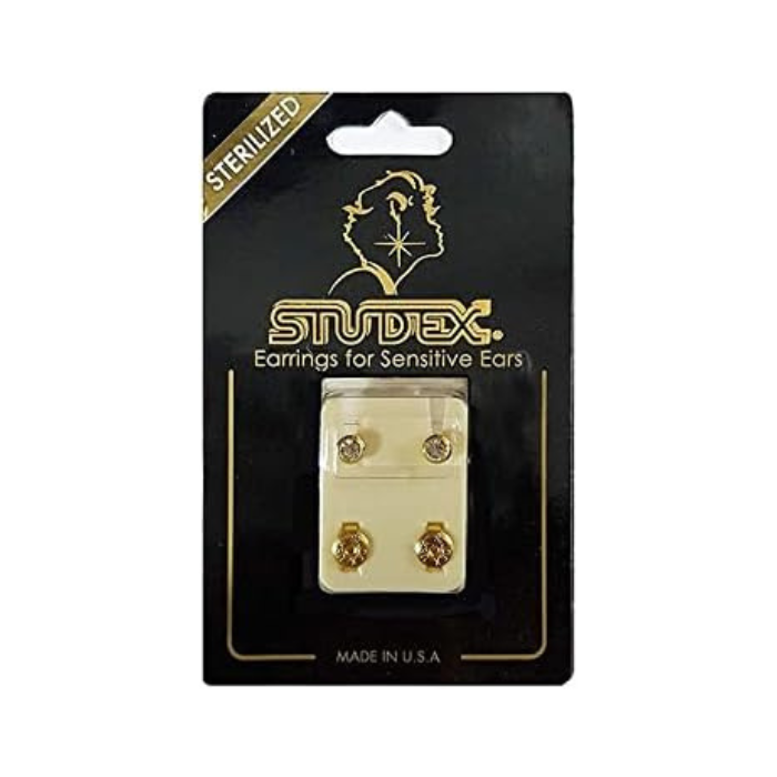 Studex Gold Plated Regular Birthstone April Crystal