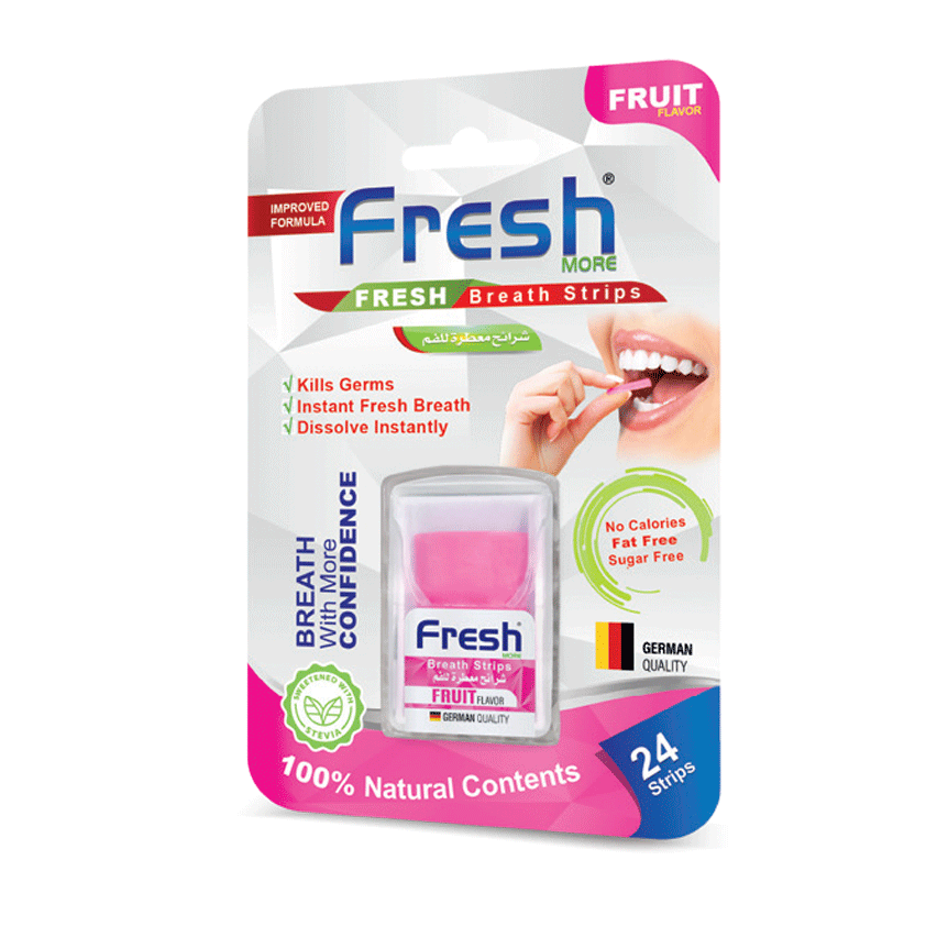 Fresh More Breath Fruit Flavor Strips 24'S