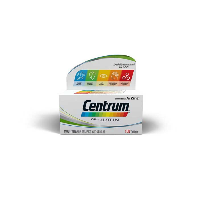 Centrum With Lutein Tablets 100's