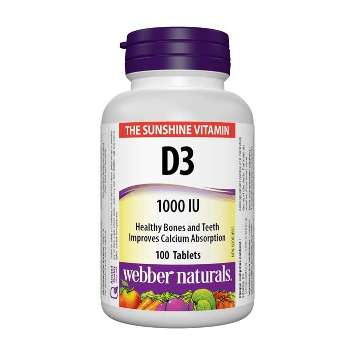 Webber Naturals D3 1000 IU Tablets 100'S