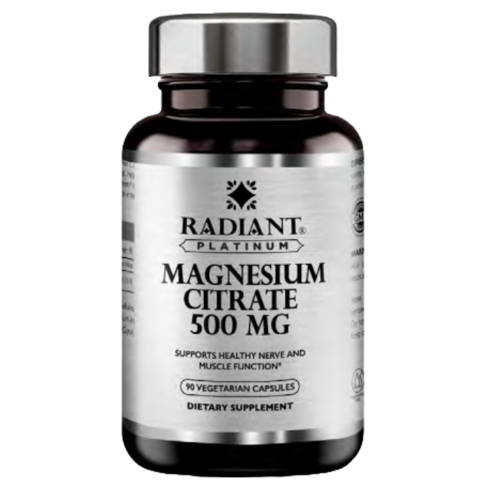 Radiant Platinum Magnesium Citrate 500mg 90 Veg caps