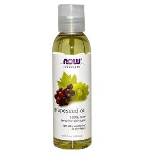 Now Solutions Grapeseed Oil - 4 Oz 100 % Pure 118 ml - Light Silky Moisturizer All Skin Types