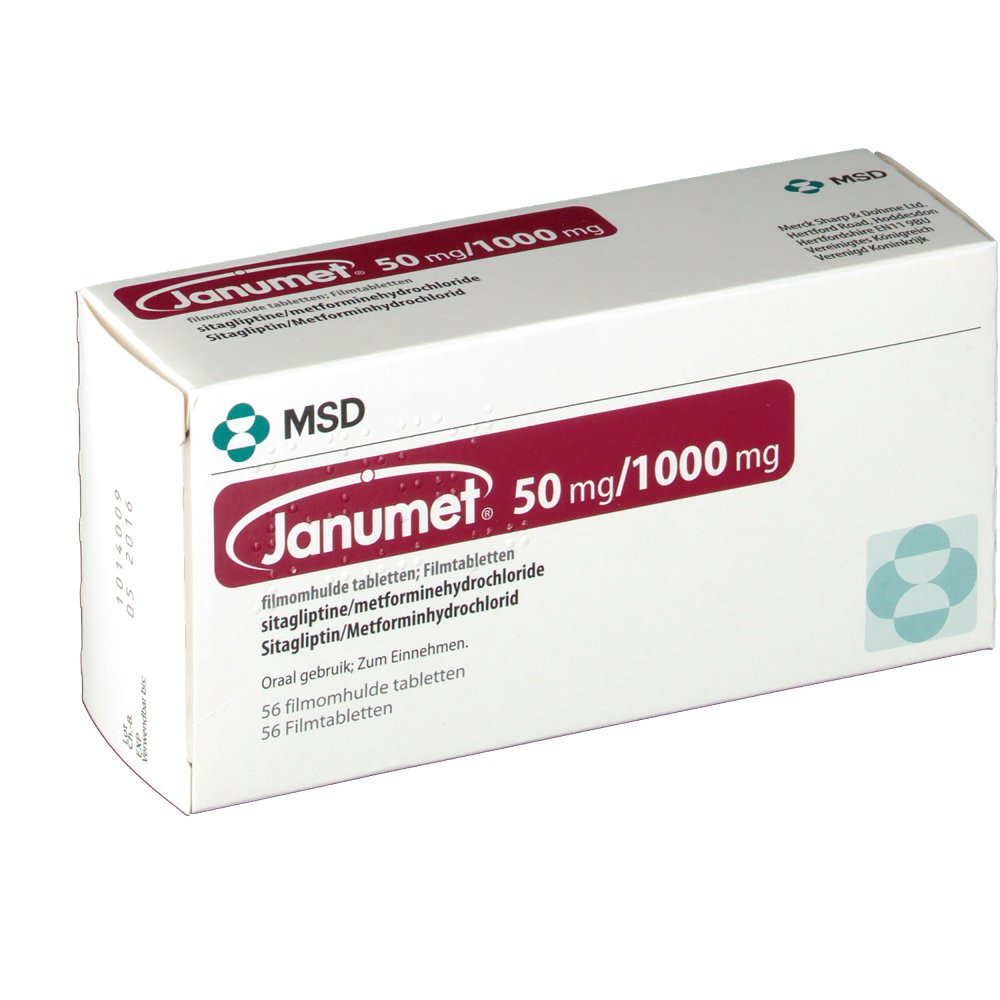 Janumet 50/1000 mg (Sitagliptin 50 mg & Metformin 1000 mg) Tablet 56s (Required Prescription)