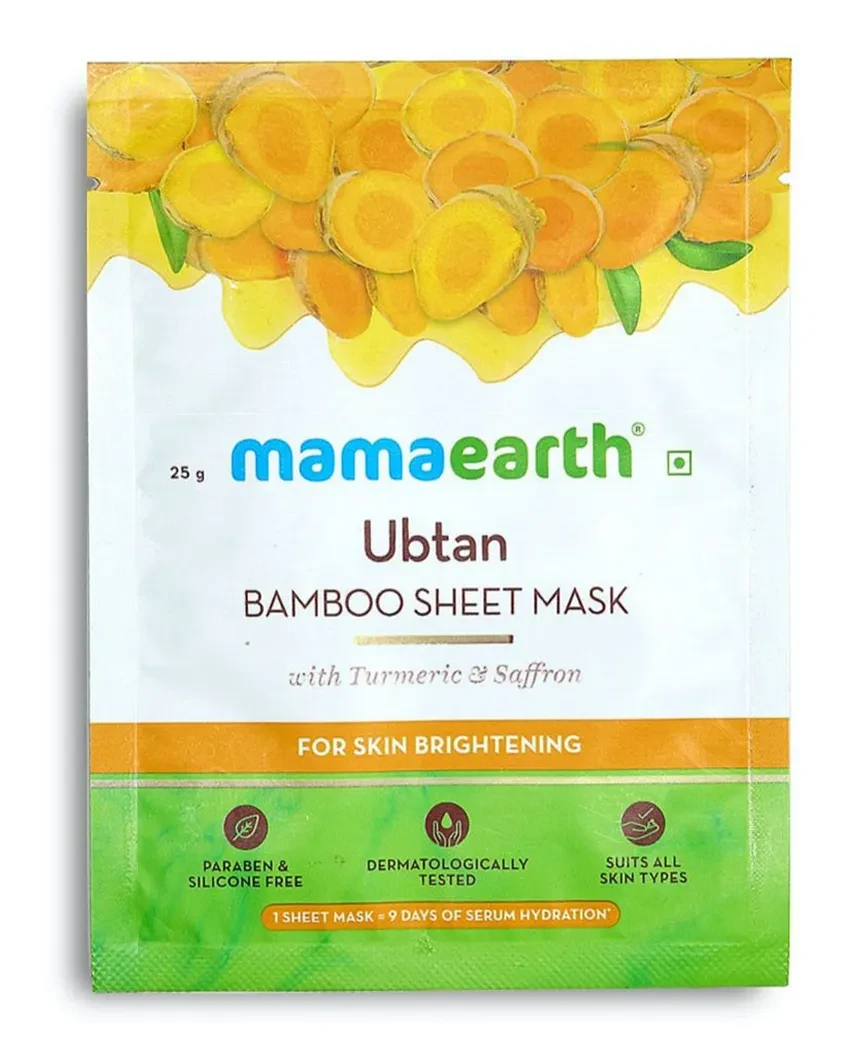 Mamaearth Ubtan Bamboo Sheet Mask  25 g