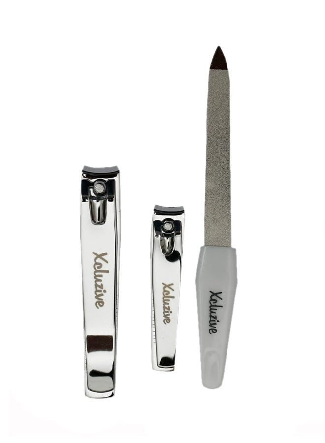 Xcluzive Set Of File Silver And  Nail Clippers