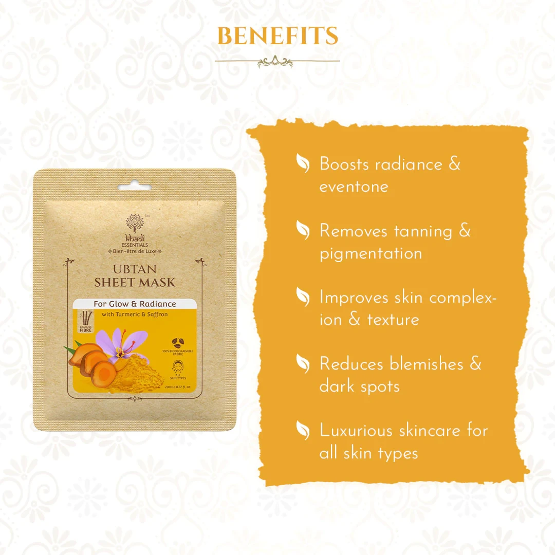 Khadi Essentials Ubtan Sheet Mask 20ml