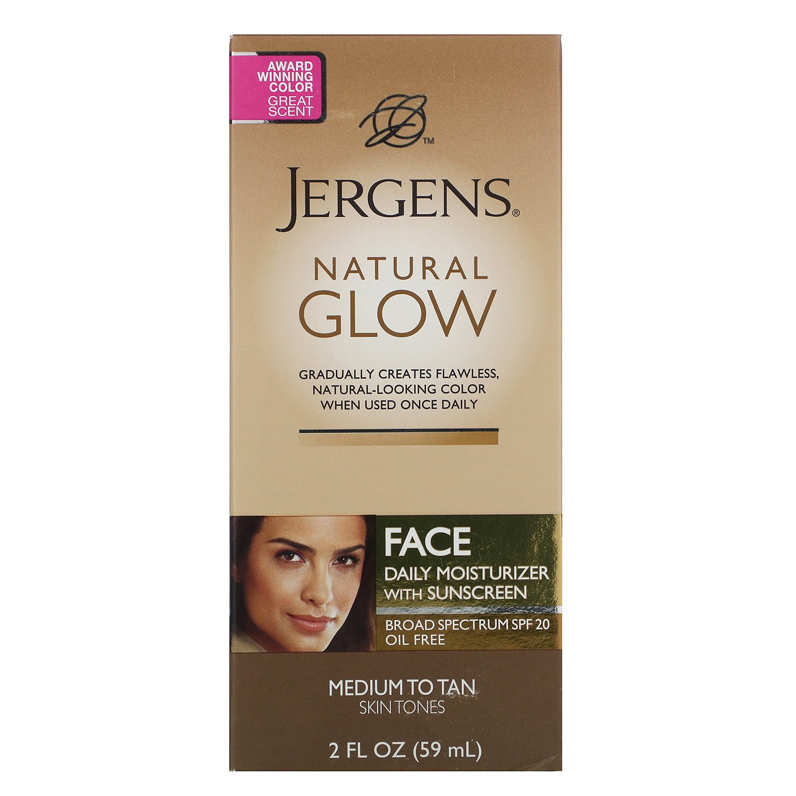 Jergens natural deals glow on face