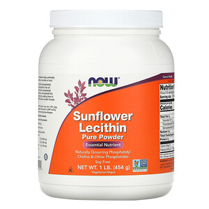 NOW FOODS ,SUNFLOWER LECITHIN ,PURE POWDER 454 GM