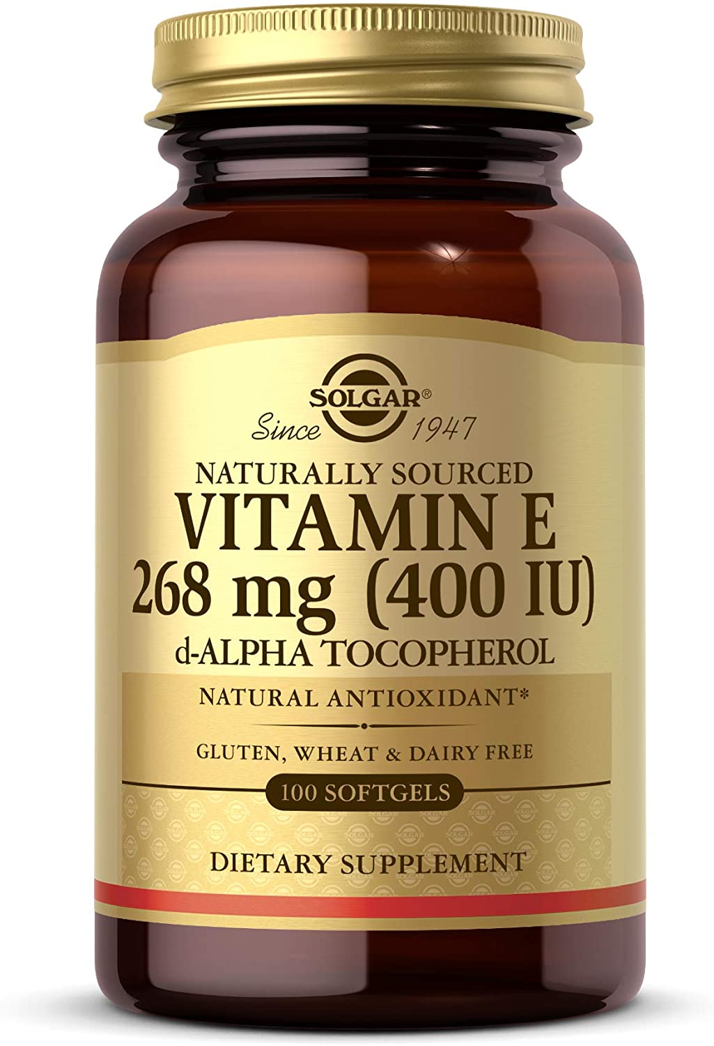 SOLGAR VITAMIN E 268 MG (400 IU) ALPHA SOFTGELS 100'S