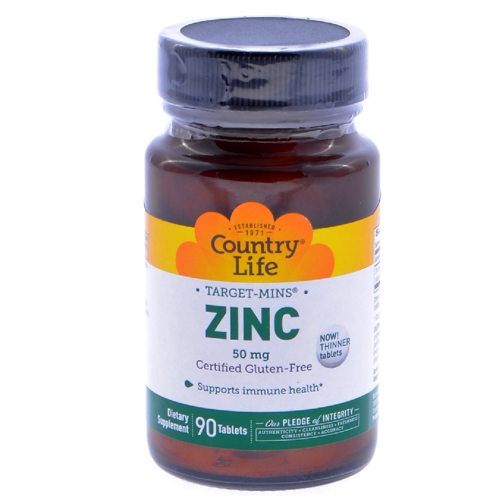 COUNTRY LIFE ZINC 50 MG TABLETS 90'S