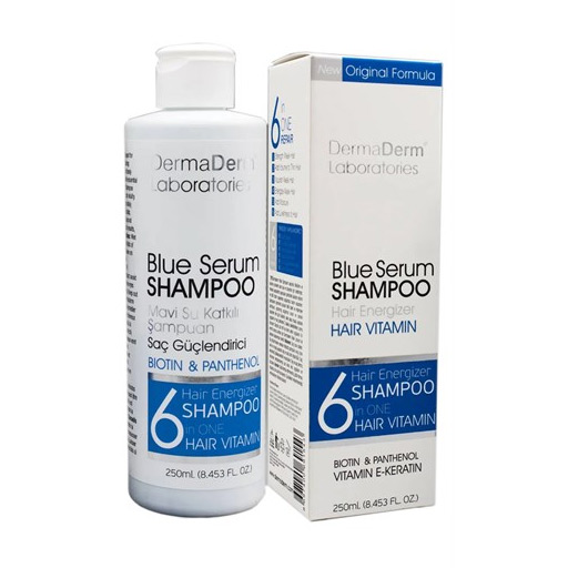 Dermaderm Blue Serum Shampoo - Hair Energizer - Hair Vitamin 250 ml