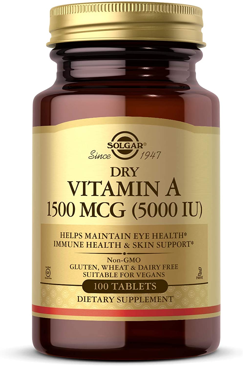 SOLGAR DRY VITAMIN A TABS 5000 IU 100'S