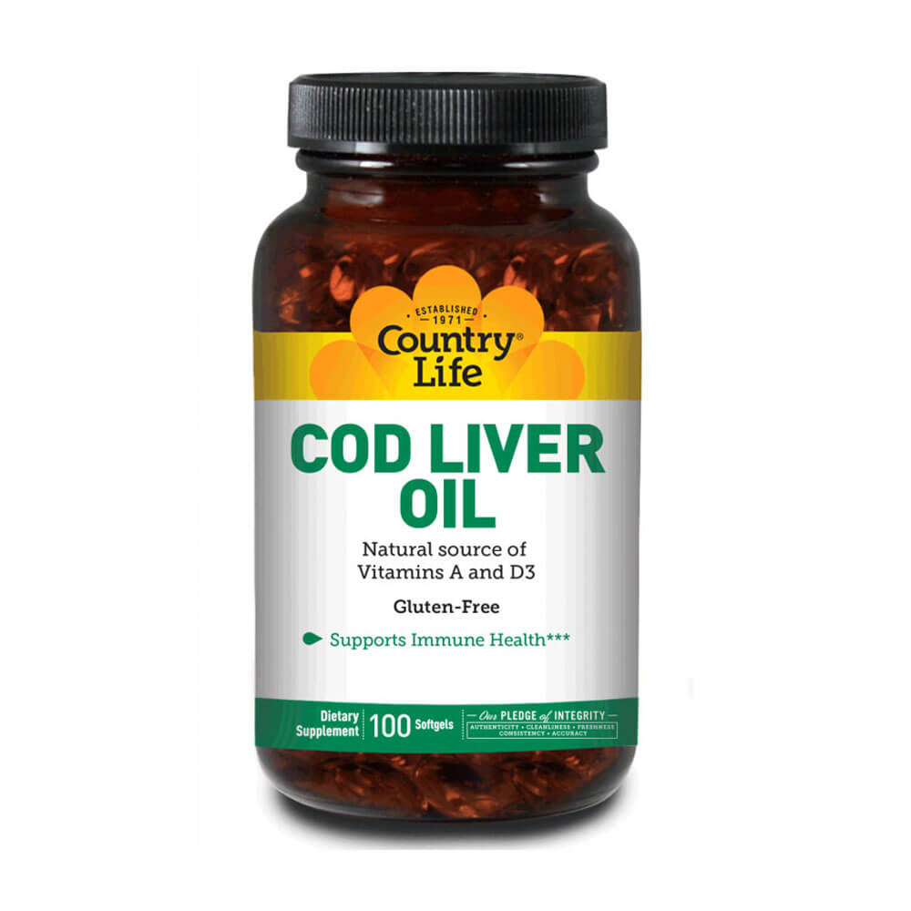 COUNTRY LIFE COD LIVER OIL SOFTGELS 100'S