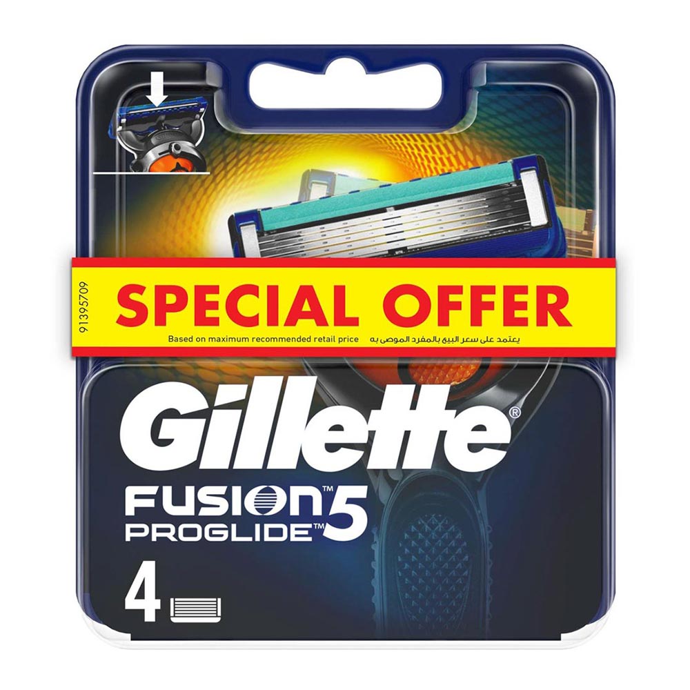 GILLETTE FUSION PROGLIDE MANUAL BLADE 4'S 29924