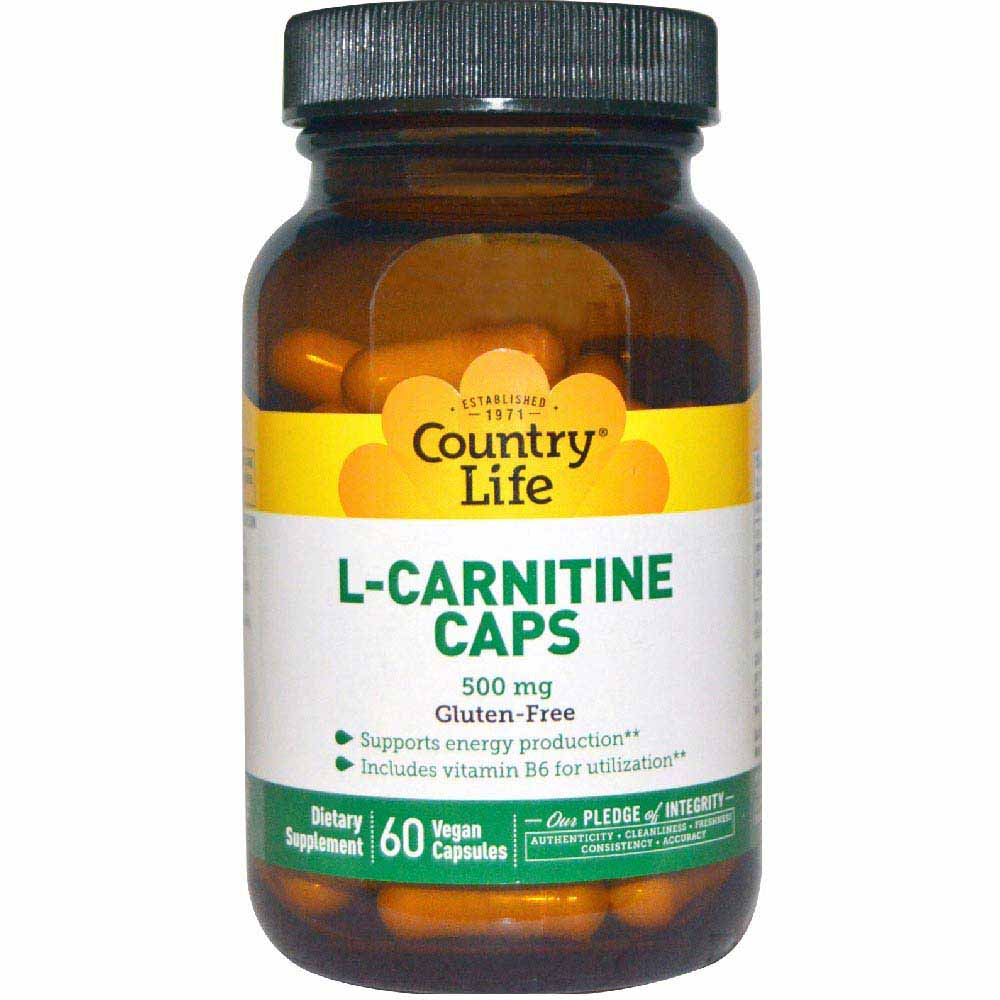COUNTRY LIFE L-CARNITINE 50 MG VEGAN CAPSULES 60'S