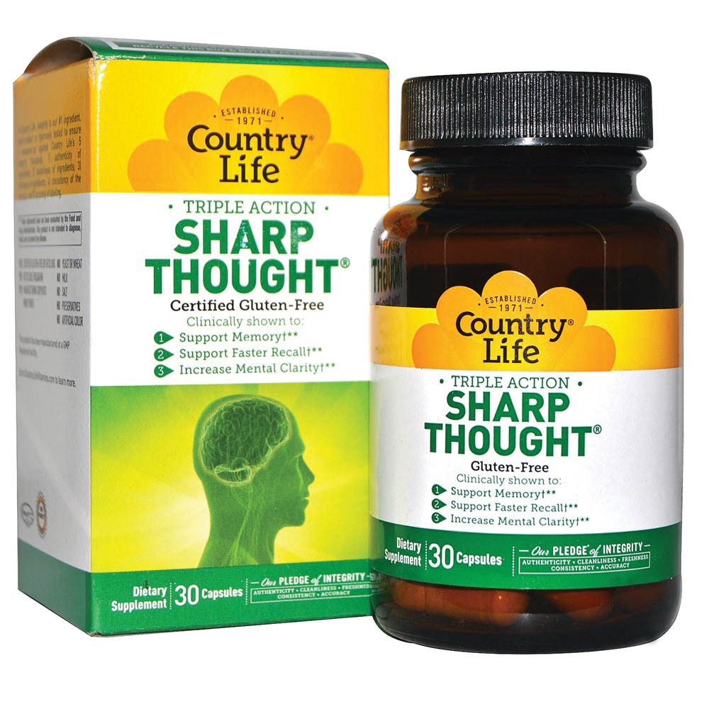 COUNTRY LIFE TRIPLE ACTION SHARP THOUGHT CAPSULES 30'S