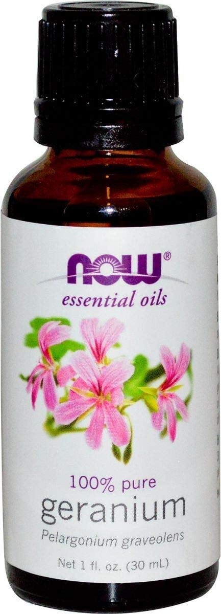 NOW FOODS ESSENTIAL OILS GERANIUM 1 FL OZ 30 ML