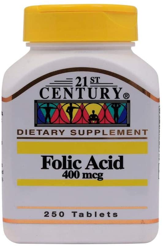 21ST CENTUARY FOLIC ACID 400 MCG 250'S