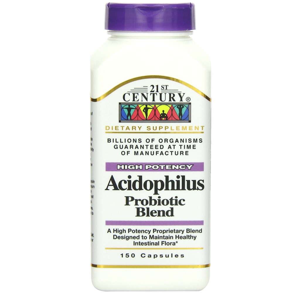 21ST CENTUARY HIGH POTENCY ACIDOPHYLLUS PROBIOTIC BLEND CAPSULES 150'S