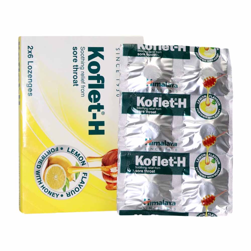 HIMALAYA KOFLET- H GINGER LOZENGES 12'S