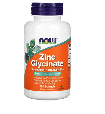 NOW FOODS,ZINC GLYCINATE,120 SOFTGELS