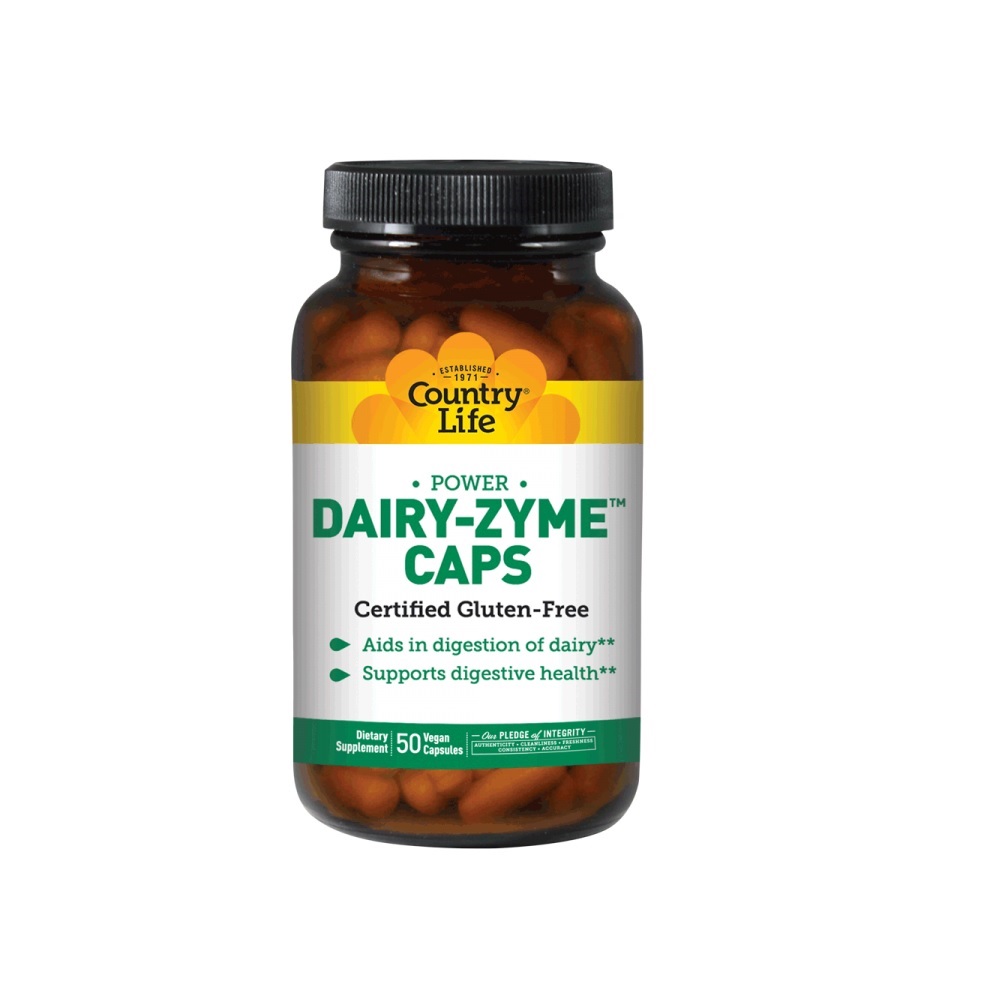 COUNTRY LIFE POWER DAIRY-ZYME CAPSULES 50'S