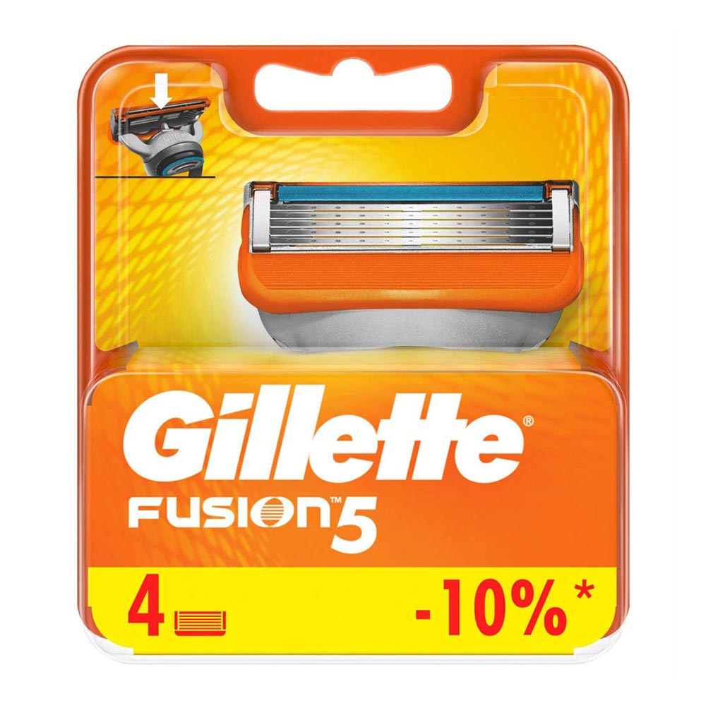 GILLETTE FUSION MANUAL RAZOR BLADES 4'S