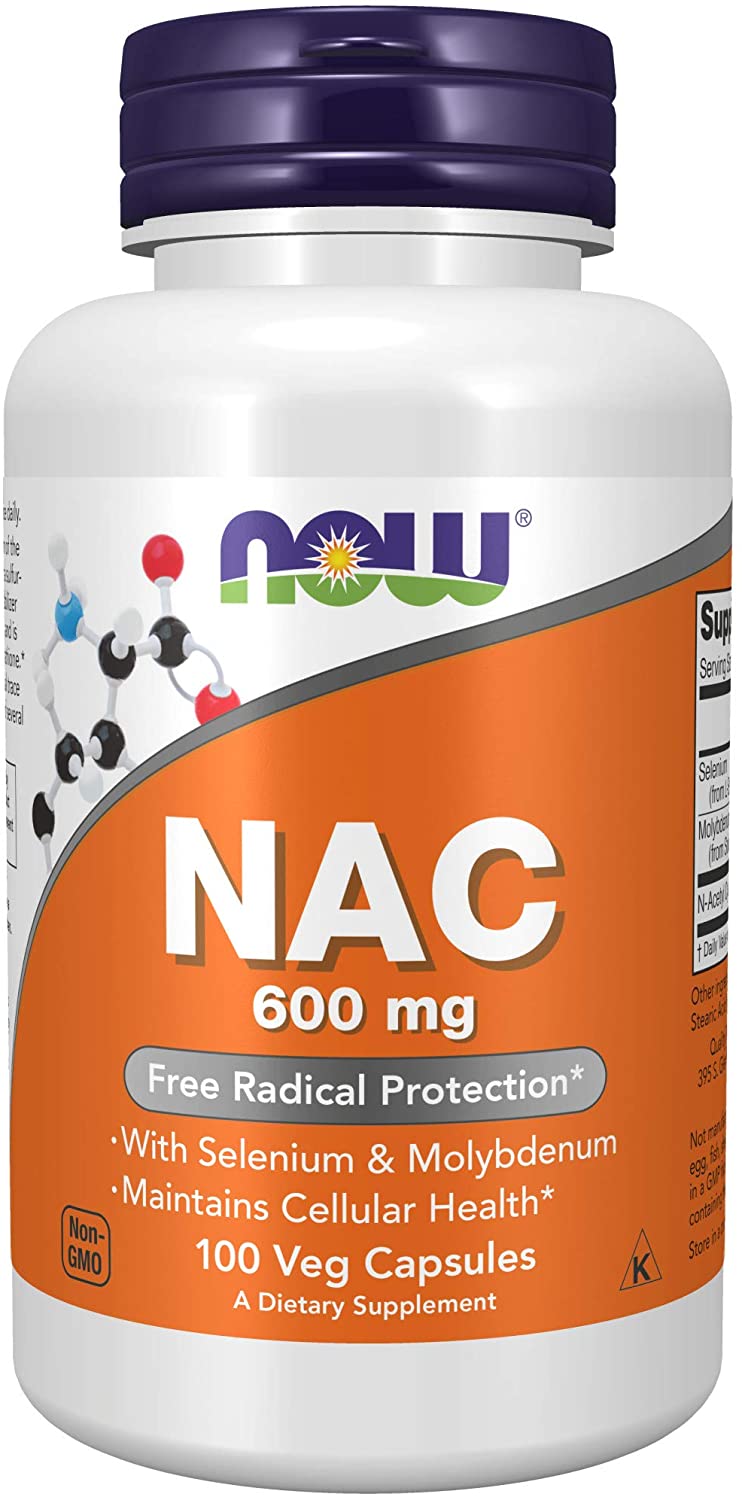 NOW SUPPLIMENTS,NAS (N-ACETYL-CYSTEINE) 600 MG WITH SELENIUM & MOLYBDENUM 100 VEG CAPSULES