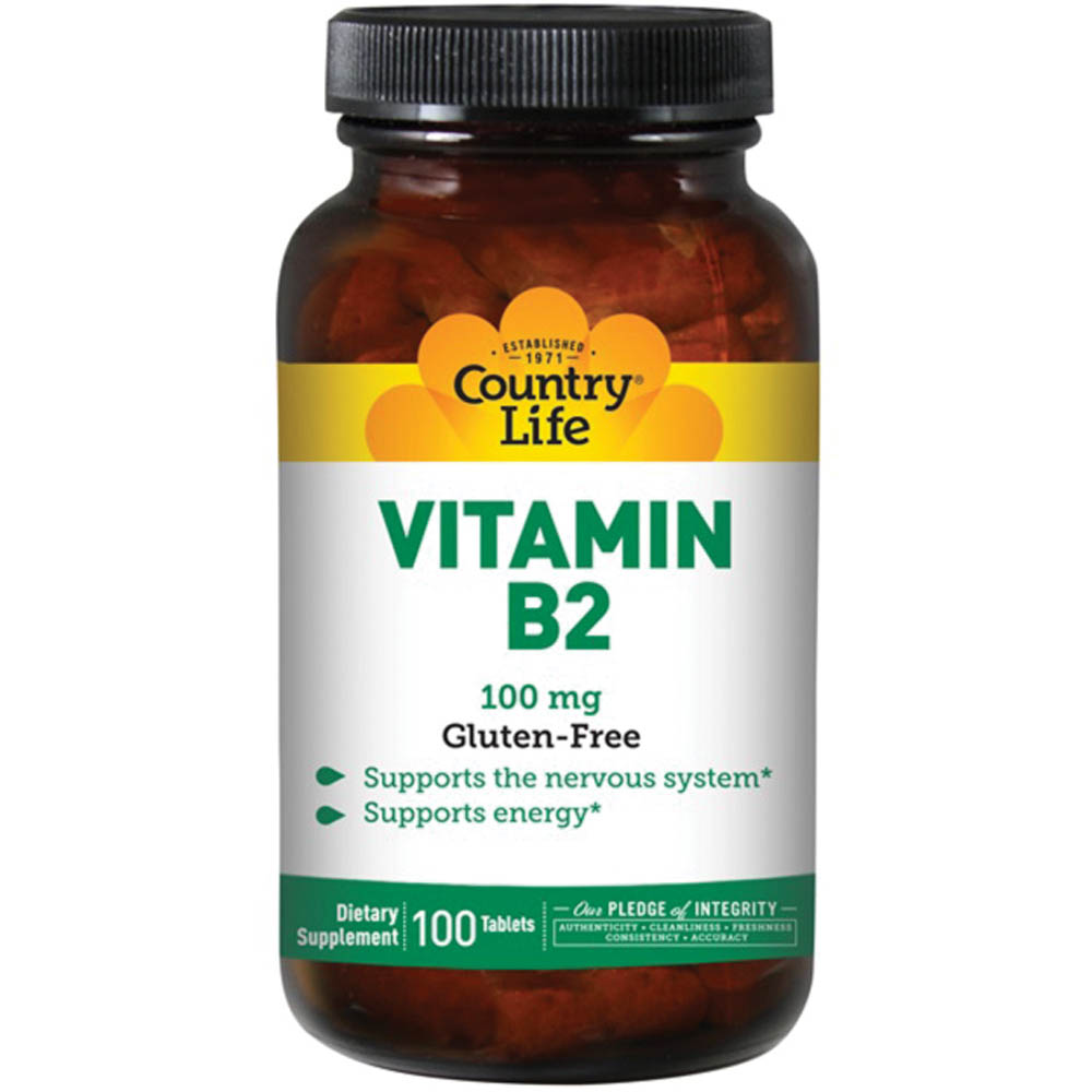 COUNTRY LIFE VITAMIN B2 100 MG TABLET 100'S