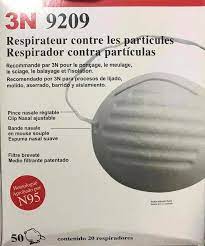 3N 9209 PARTICULATE RESPIRATOR N95 MASK (45 PIECES PER BOX)