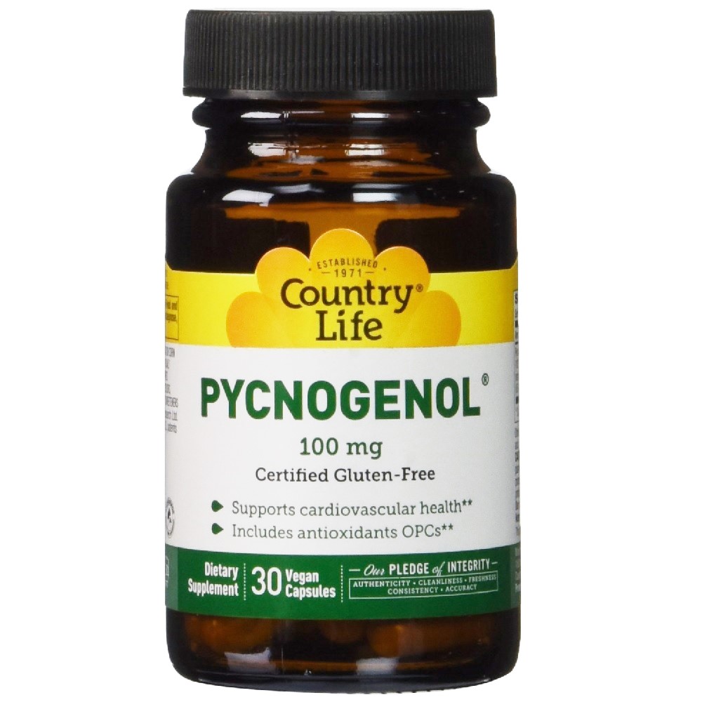 Country Life Pycnogenol 100 Mg Vegan Capsules 30's - Gluten Free